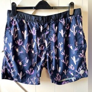NEW Scotch & Soda Cactus Print Athletic Swim Shorts Amsterdam Couture